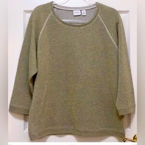 Chicos Weekend wear brand new  Beige/gold top